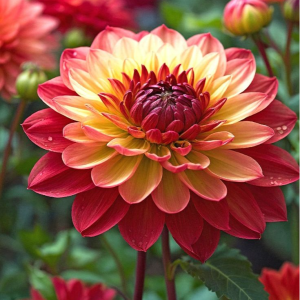 Георгин Оникс Найт купить по цене от 590р. в интернет-магазине «Посадика» с доставкой почтой в в Трехгорныйе и по всей России – [изображение №1].