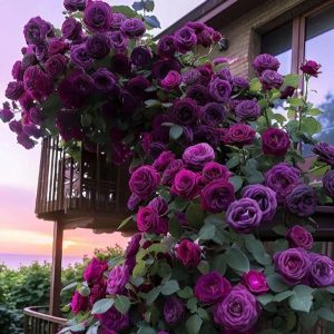 Роза Плетистая Плум Пэшн купить по цене от 610р. в интернет-магазине «Посадика» с доставкой почтой в в Трехгорныйе и по всей России – [изображение №1].